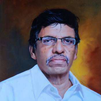 memorial oil painting, shradhanjali painting, obituaries painting, funeral portrait, photo to paint